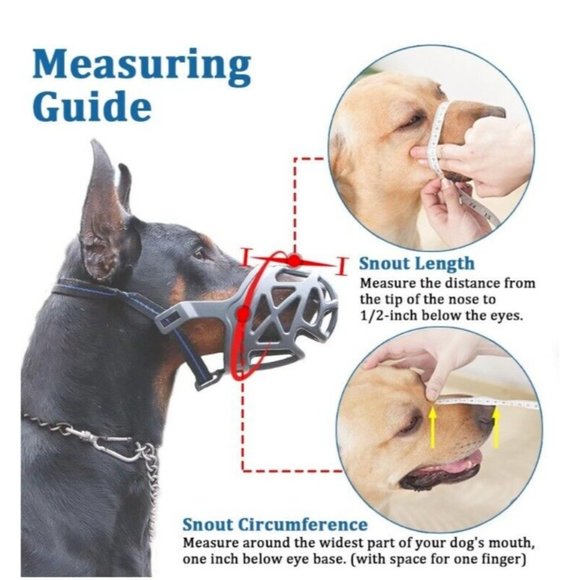 Dog Muzzle Basket Anti Barking And Chewing Dog Mouth Cover Breathable XL / 5 - Picture 6 of 14